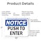 Signmission Push To Open, 10 in W x Rectangle, Aluminum OS-2PACK-NS-A-710-L-17927 - alternate 2